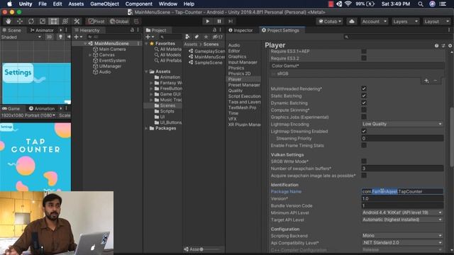 Game #1 - Tap Counter #27 - Generating APK file | Unity3d Game Development Course
