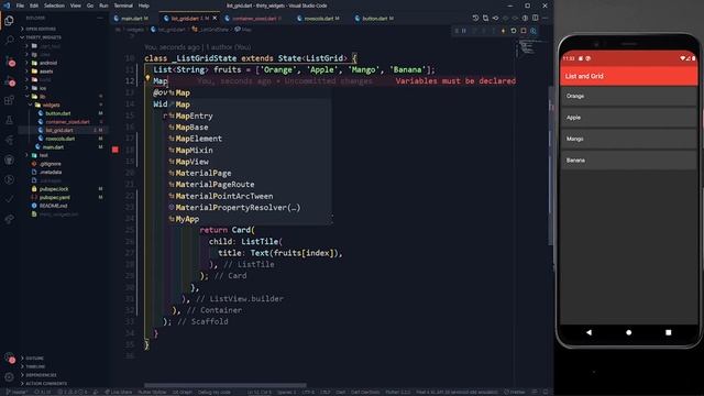 ListView and GridView in Flutter | 30DaysOfFlutter | Flutter Complete Crash Course