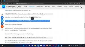 How to Enable or Disable Notification Center in Windows 11