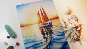 ⛵Парусник АКВАРЕЛЬЮ //Sailboat WATERCOLOR ⛵