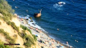 Бухта Фиолент пляж Тигровый мыс, скалы Орест и Пилад Гергиевская скала Георгиевский монастырь Крым