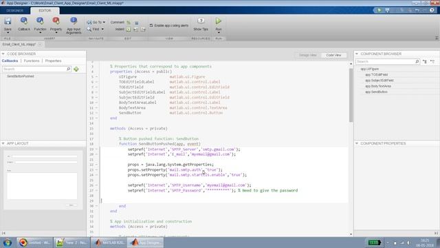 How to design a simple email client using App Designer in MATLAB? смотреть онлайн