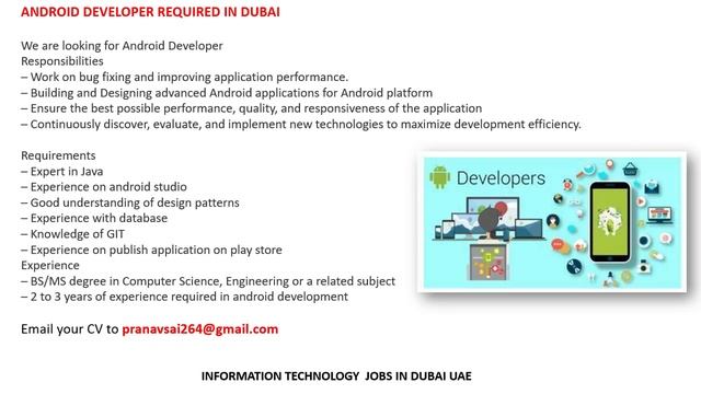 ANDROID DEVELOPER REQUIRED IN DUBAI| How to Apply | Information Technology Jobs in Dubai UAE смотреть онлайн