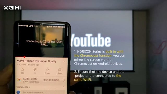 MIRROR ANDROID With XGIMI Projector Android TV System смотреть онлайн