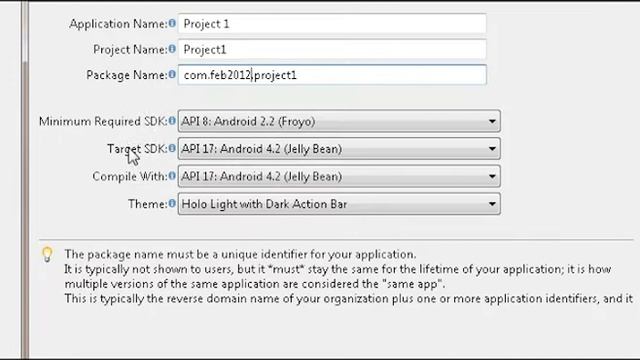 Android Programming Eclipse ADT  Project 1 Part 1