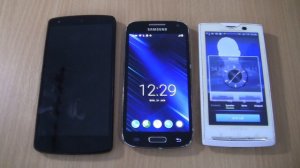 Incoming call & Outgoing call at the Same Time Sony Xperia X10i+Samsung S4 mini Android 11+Nexus 5