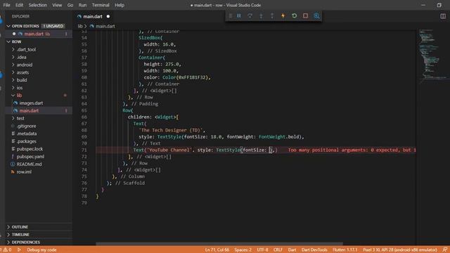Flutter Widget | 48 | Row | Container, Column, SizedBox, Expanded, FittedBox, Image | Speed Code