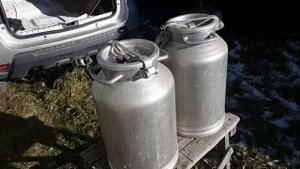 Фляги алюминевые 25 литров, 2 штуки, б/у