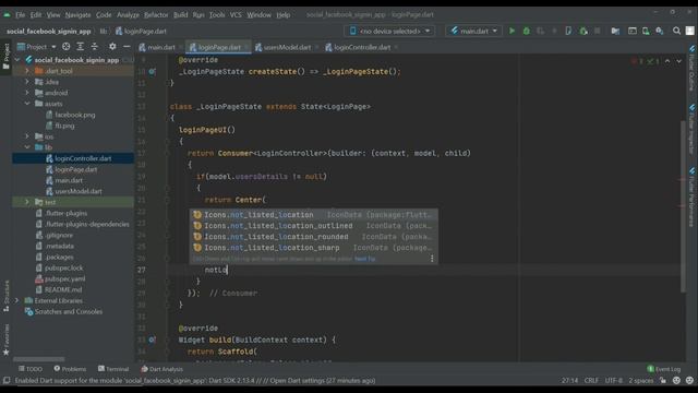 Flutter 2.5 Sign in with Facebook Flutter Null Safety - Login with Facebook Android Studio Tutorial смотреть онлайн