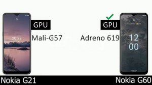 Nokia G21 vs Nokia G60