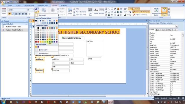 How to create a Data Entry Form in MS Access 2007  Step wise | Part-2| Hindi