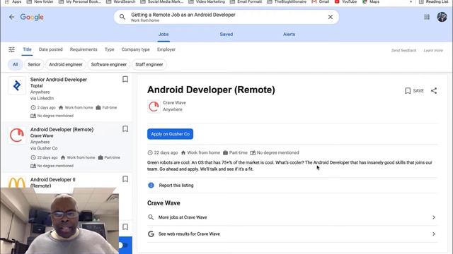 Getting A Remote Job As An Android Developer - Remote Job For Software Developers Video