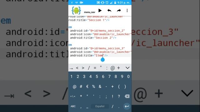 AIDE Programando desde tu Android. Tutorial MaterialDesign NavigationDrawer Parte 3