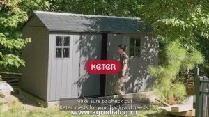 Древесно-пластиковый композитный сарай Keter Newton Plus 7513 Grey (сборка)