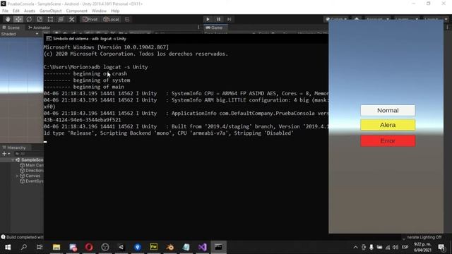 Ver consola desde Android para juegos hechos en Unity смотреть онлайн