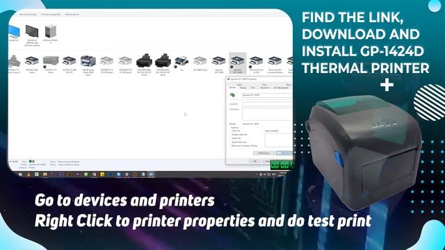 HOW TO INSTALL GP 1424D THERMAL PRINTER смотреть онлайн