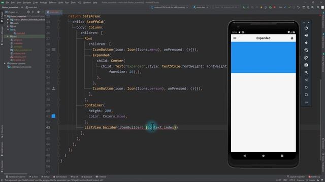 Flutter Expanded Widget - Flutter Widget Essentials #11 | Flutter UI Design Tutorial
