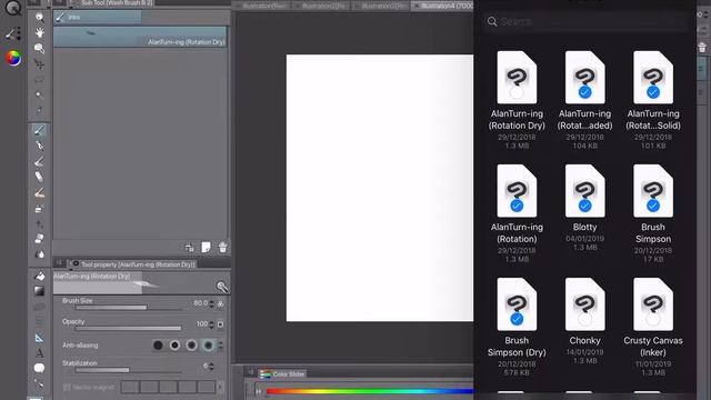 Easily import multiple brushes Clip Studio iPad iOS смотреть онлайн
