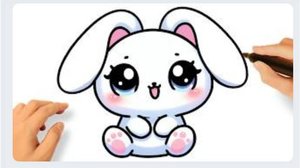 КАК ЛЕГКО НАРИСОВАТЬ МИЛОГО ЗАЙЧИКА🐇❤️