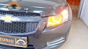 Chevrolet Cruze тюнинг фары светодиодные с Bi led  модулями