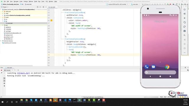Flutter Tutorial - Layout Widgets #16 Fractionally Sized Box