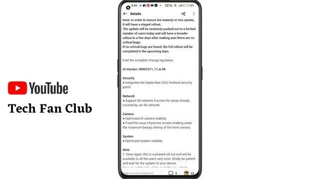 Realme Old device update in September 2022 ,Realme UI 3.0 Android 12 stable Update official Rollout