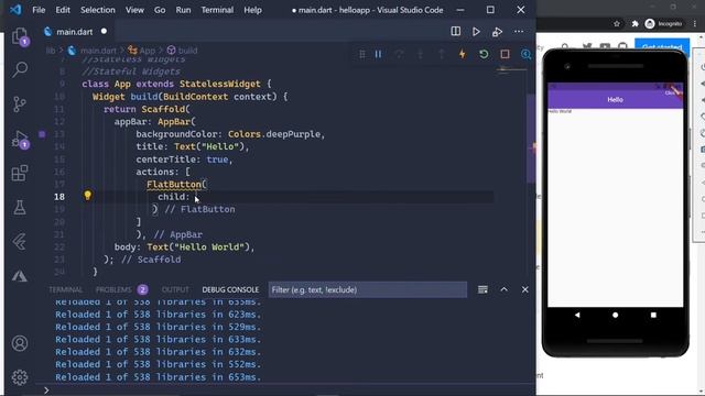 8) AppBar Actions | Flutter Tutorial Series 2021 | Theory Or Practical