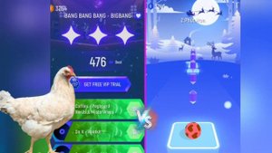 Chicken Song-J Geco vs Crazy Frog-Axel F - Tiles Hop EDM Rush