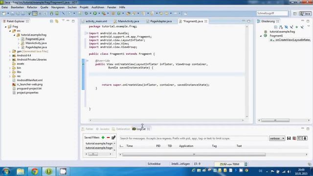 Android Apps programmieren Folge 15 Layout swipe PageView Fragment смотреть онлайн