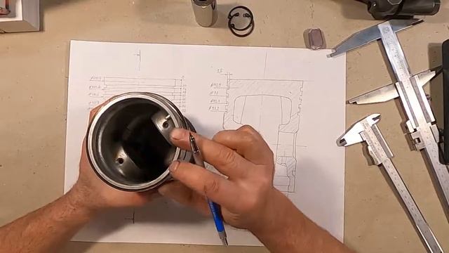 Motore Deutz MAH 914: rilievo del pistone. смотреть онлайн