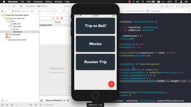 Custom UIButton: Floating Action Button - Part 12 - Itinerary App (iOS, Xcode 9, Swift 4) смотреть онлайн