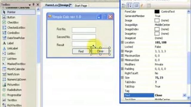 How to make Simple calculator in C sharp .. More videos go to www.projectcode.webs.com