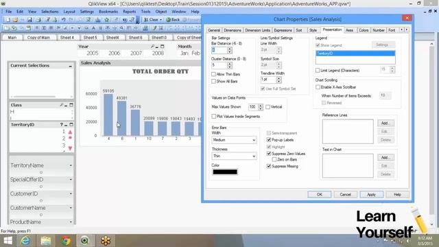 QlikView Object Properties Operators & Modifiers & Expressions | Chart Tutorials 25 смотреть онлайн