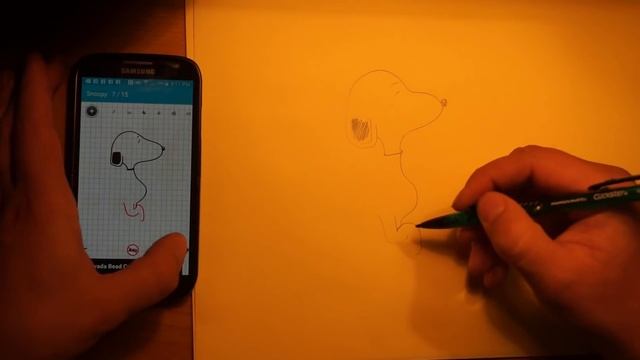 How to draw Snoopy with How to Draw Android App by Artfonica смотреть онлайн