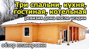 Проект дома с террасой с тремя спальнями, кухней, гостиной, ванной, санузлом, котельной, подвал