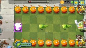 PvZ 2-Challenge-All  Peashooter&other plants who can beat the modern zombie team with 5 plant food?