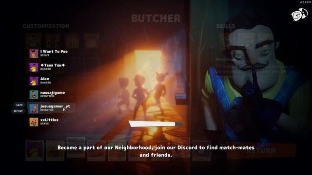 Secret Neighbor - Walkthrough Gameplay part 4 - Butcher and Clown(iOS, PC) смотреть онлайн