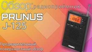 Предварительный обзор радиоприёмника PRUNUS J-125