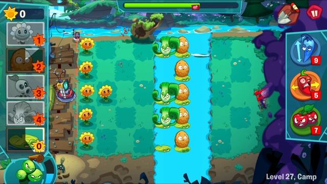 Plants vs Zombies 3 - New Plant Lily Pad, Water Levels - Camp Levels 26-28 - Gameplay смотреть онлайн