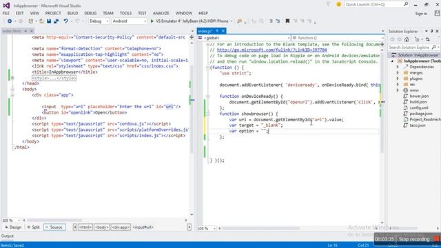 InAppbrowser plugin in Cordova application смотреть онлайн