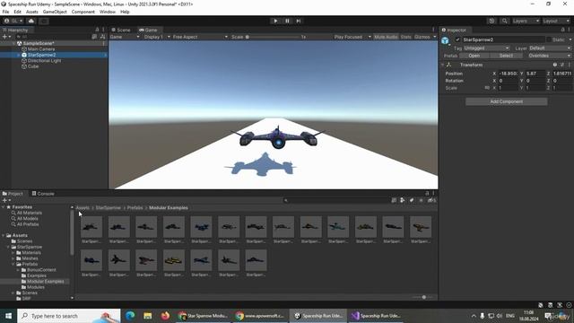 Spaceship game in Unity 1 -Adding Spaceship