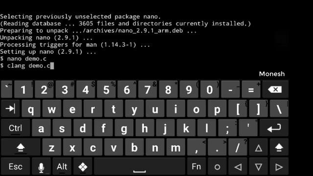C programming in Android using termux #3