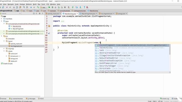 17 ListFragment ve Örnek Uygulama | Android Fragment Eğitim Seti смотреть онлайн