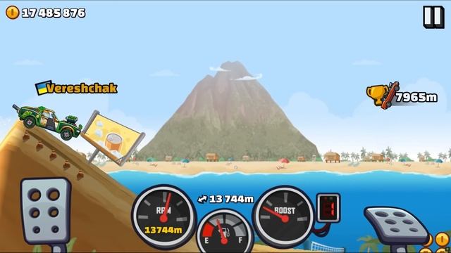 Hill Climb Racing 2 - BEACH 26197m on Muscle Car GamePlay
