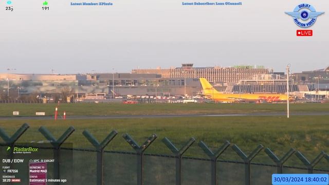 Sunset Stream - Dublin Airport LIVE Plane Spotting ✈️ 30/03/2024 #planespotting #planes #live смотреть онлайн