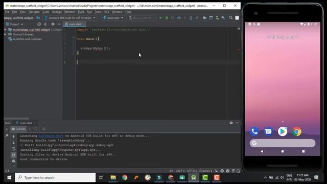 #3 Material App & Scaffold Widget | Flutter Course || Flutter Tutorial for Beginners || Code Flippe