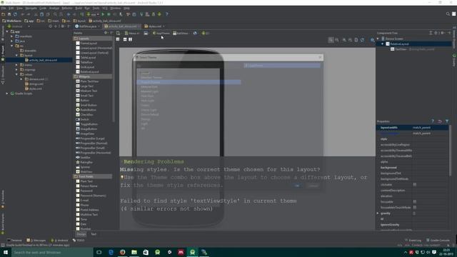 Solution Android Studio Rendering Problems смотреть онлайн
