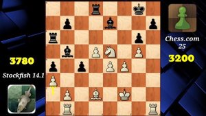 Stockfish 14.1 vs Chess.com Level 25