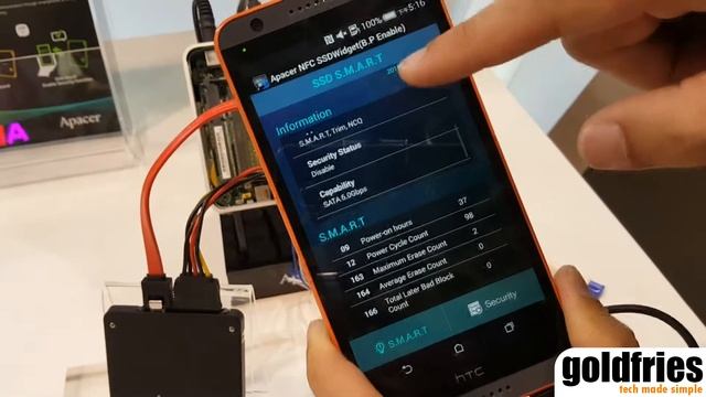 Apacer's SSD with NFC Feature For Monitoring and Security at Computex 2015 смотреть онлайн