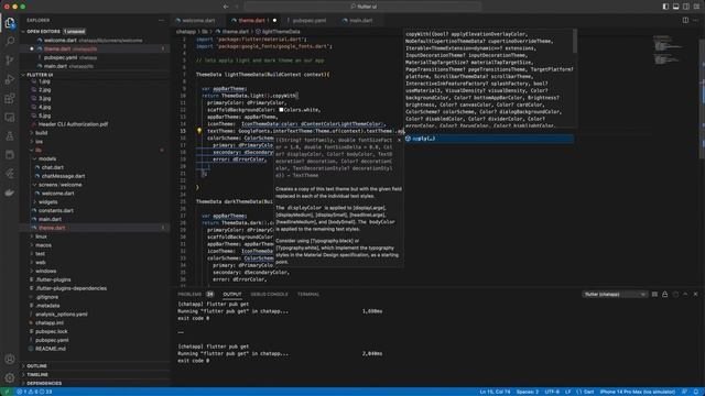🔴 Flutter Chat App onboarding  with light to dark theme